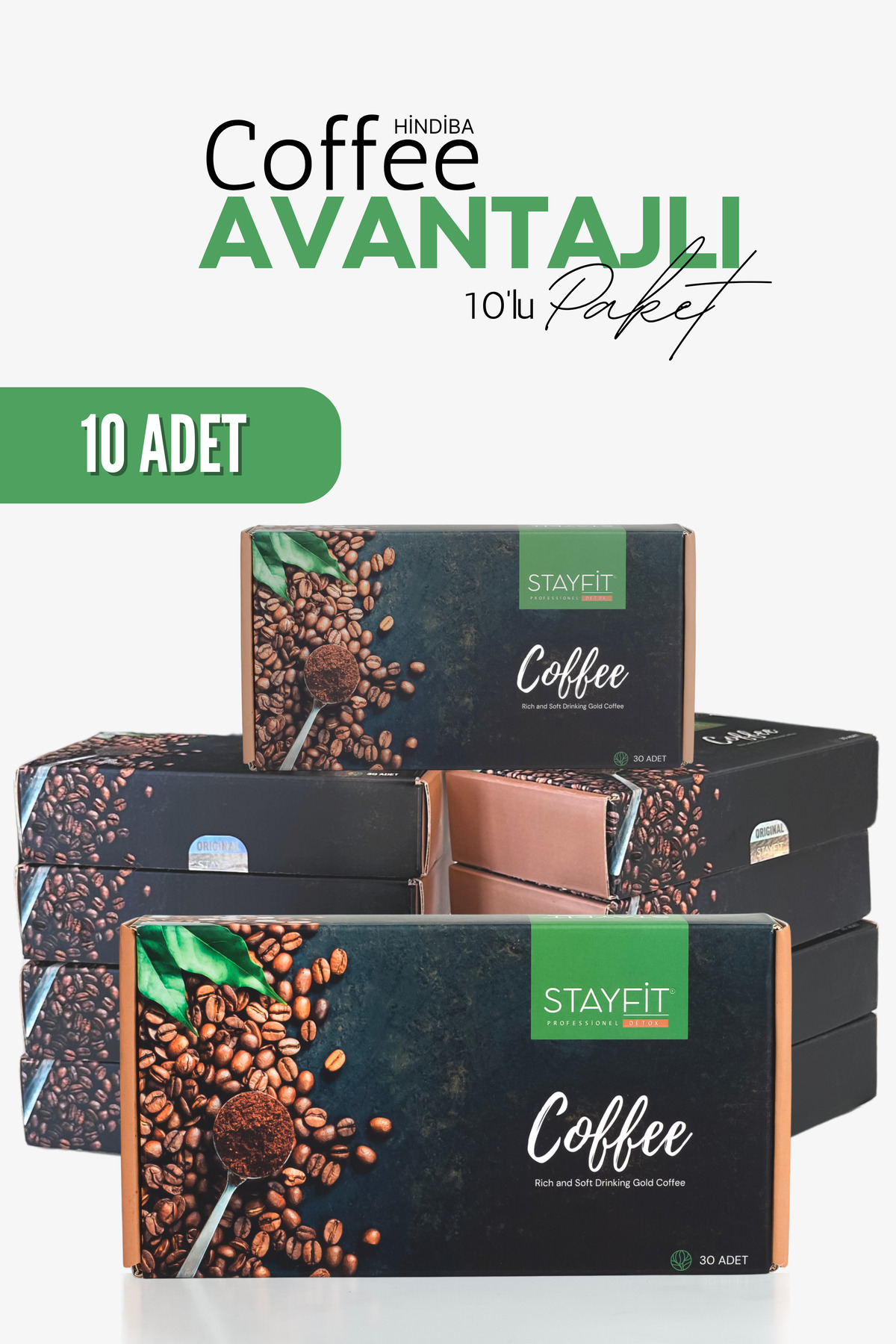 STAYFİT 10 Adet Hindiba Kahve - 500 Mg Bromelain 2400 Gdu - L-carnitine Takviyeli - Detoks