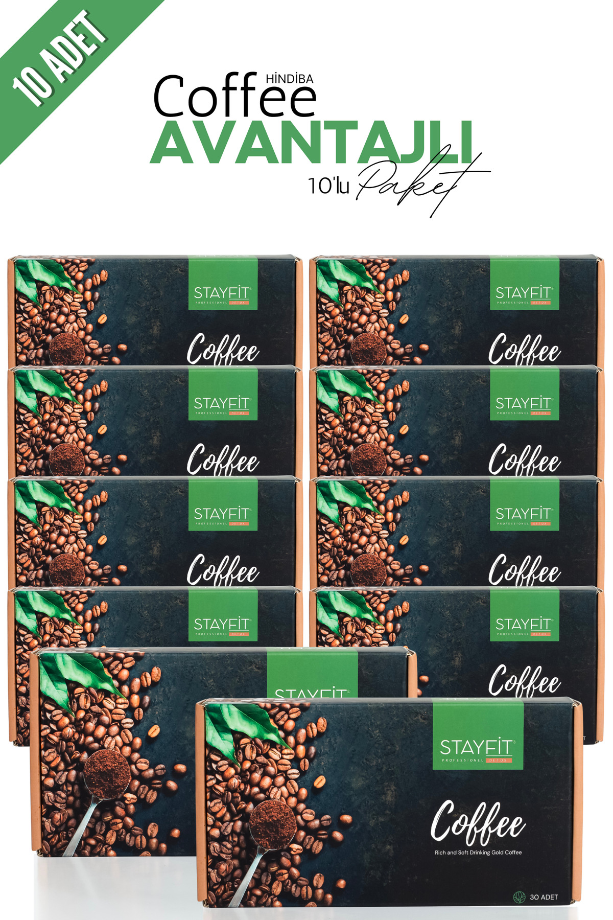 STAYFİT 10 Adet Hindiba Kahve - 500 Mg Bromelain 2400 Gdu - L-carnitine Takviyeli - Detoks - Görsel 3