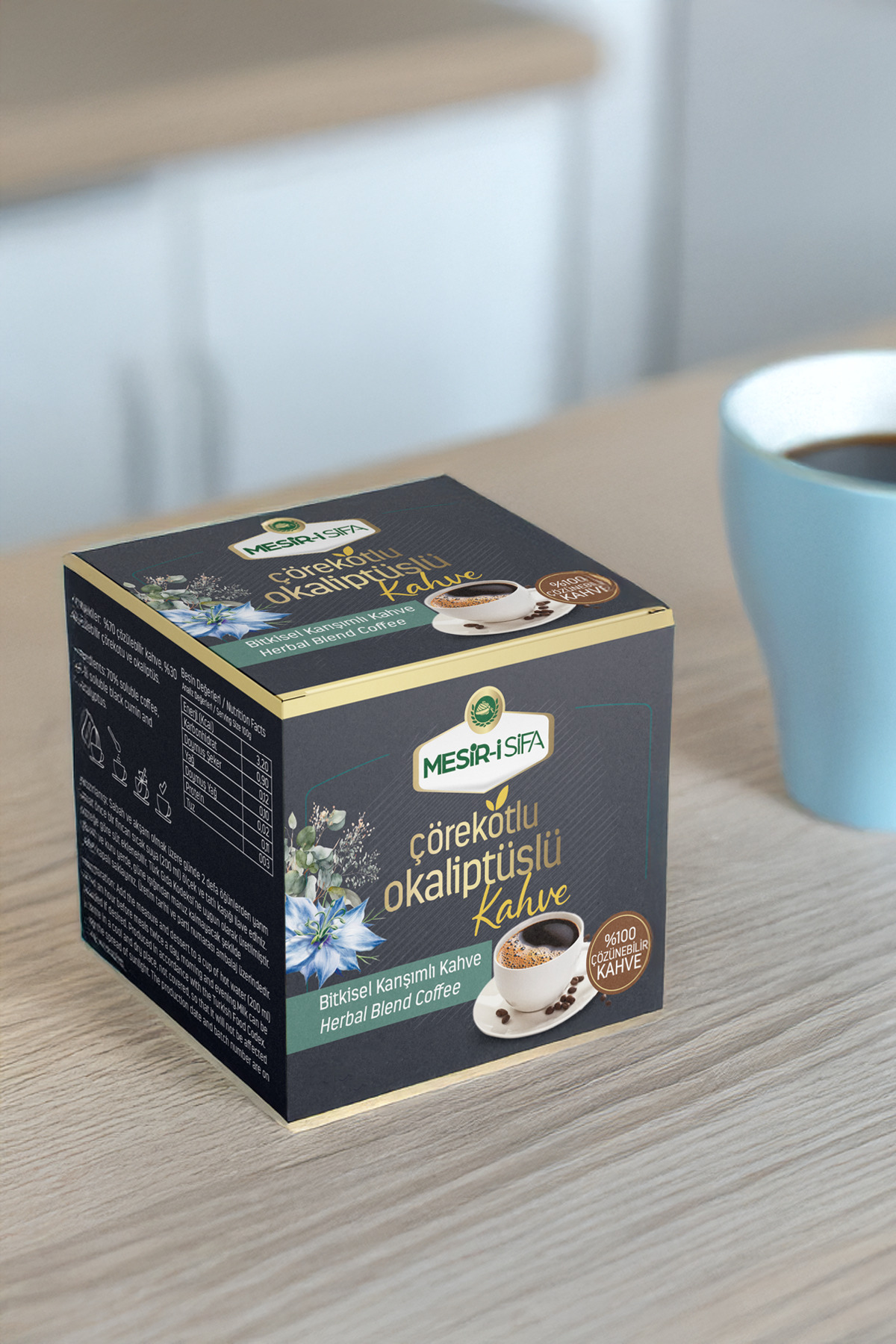 Mesirişifa Çörek Otlu ve Okaliptuslu Kahve Bitkisel Karışımlı Çözünebilir Kahve 75gr - Görsel 3