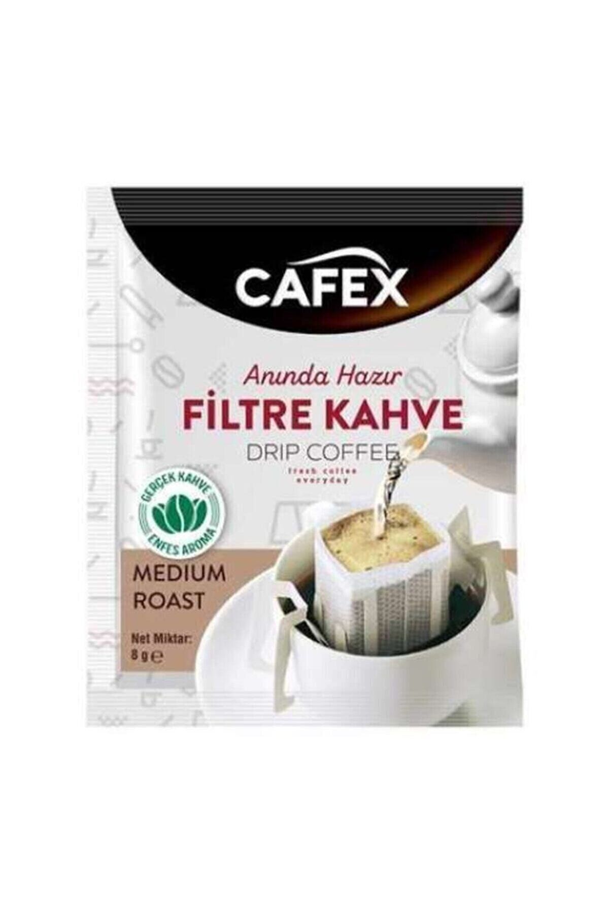 CAFEX Press Filtre Kahve Tek Içimlik Medıum Roast 8gr (paket 16 Adet)