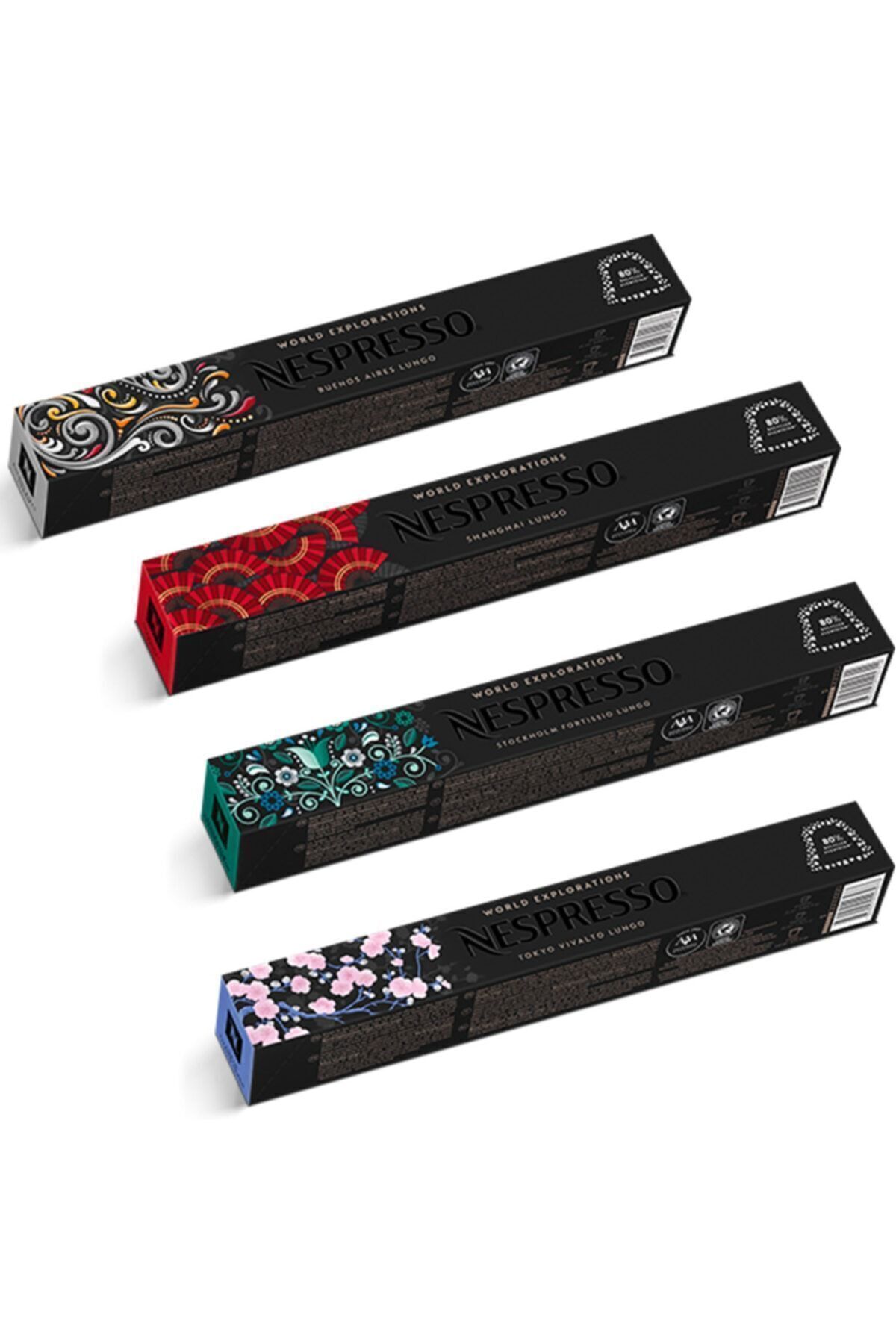 Nespresso World Serisi Buenos, Shangai, Stockholm Ve Tokyo Kapsül Kahve 10'lu (4'lü Set)