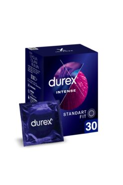 Durex Intense Uyarıcı Jelli ve Tırtıklı Prezervatif 30'lu