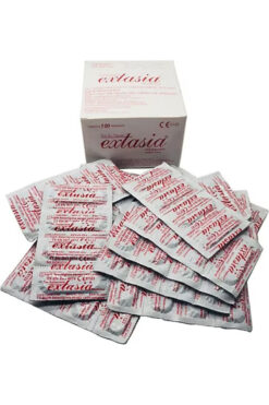 Extasia 100 Adet Rezervuarlı Kokusuz Doğal Latex Kauçuğundan Maksimum Korumalı İnce Kondom Prezervatif