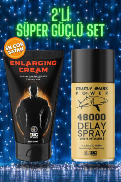 BİG POWER 2li Yeni Ekstra Etkili Erkek Geciktiricilim Sertleştiricilim Uzun Deneyim Krem ve Sprey