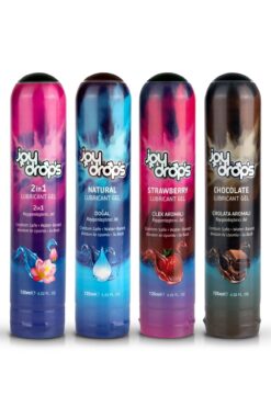 JoyDrops KAYGANLAŞTIRICI JEL 4X125 ML 2İN1, DOĞAL, ÇİLEK VE ÇİKOLATA AROMALI