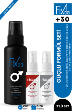 FixCla 3’lü Set Güçlü Formüllü Süre Destekleyici Erkek Sprey 60 Ml + 30 Ml + 30 Ml
