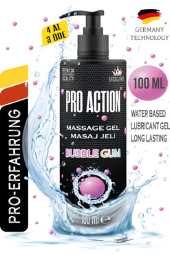 Pro Action Kayganlaştırıcı Jel Bubble Gum 100 ml Massage Gel Premium Quality