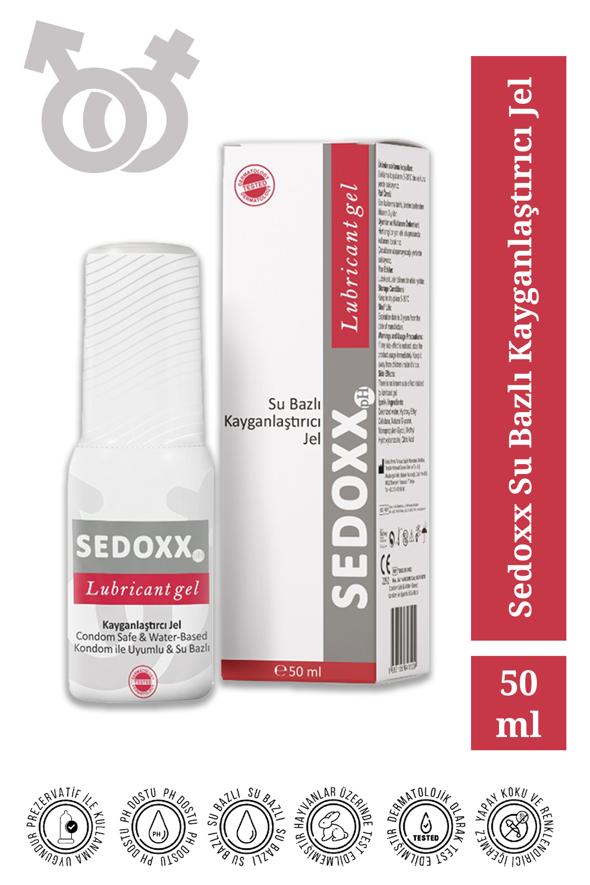 Sedomed Sedoxx Su Bazlı Kayganlaştıcı Jel 50 ml (LUBRİCANT GEL)