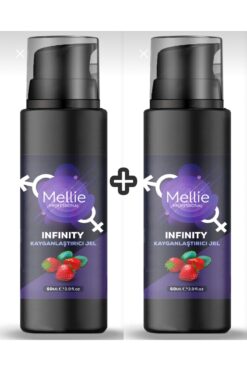 Mellie Professional 2’li Kayganlaştırıcı İstek ve Zevk Arttırıcı Çilekli Yenilebilir Su Bazlı Jel 60 ml