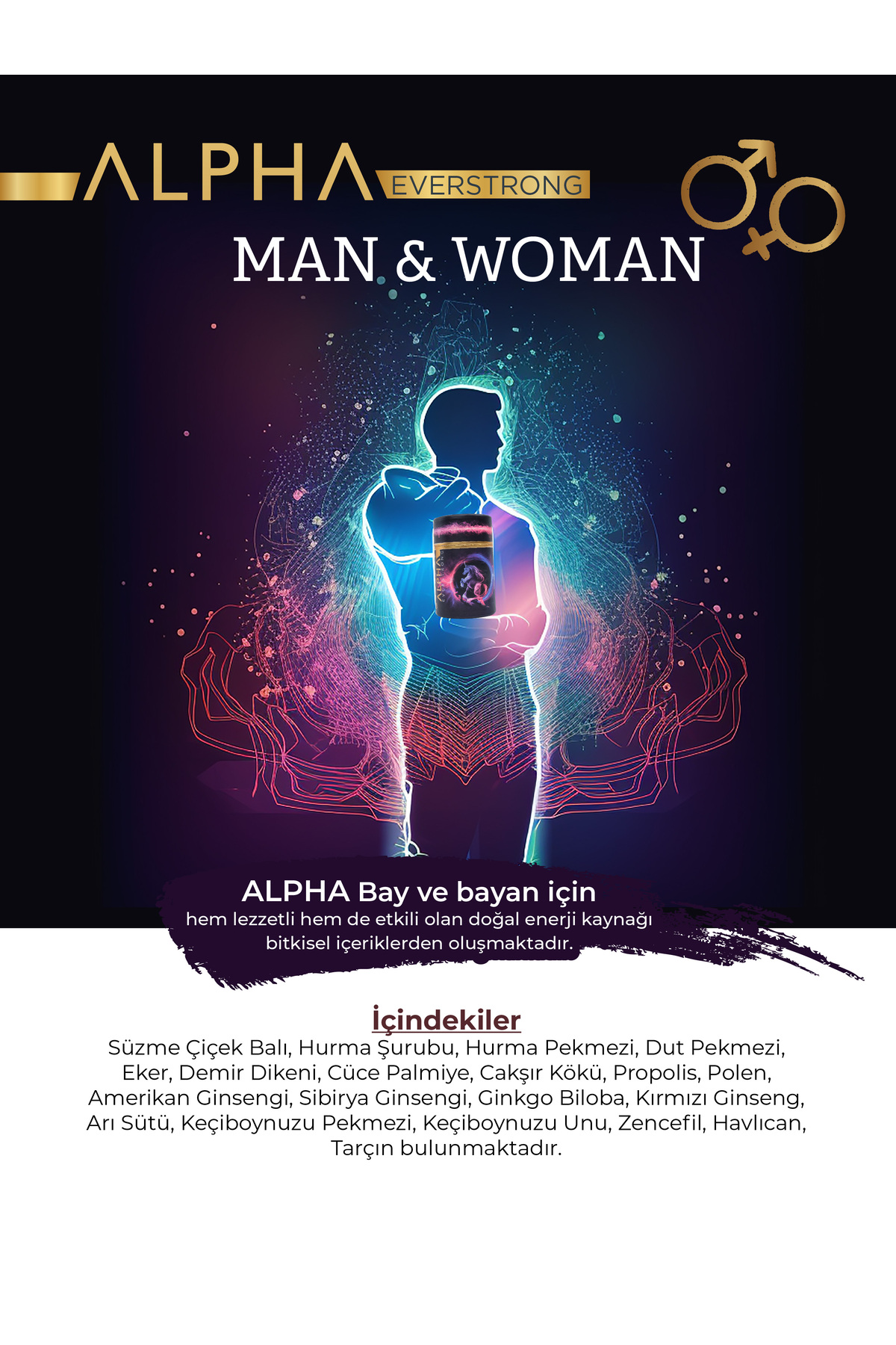 ALPHA EVERSTRONG Alpha Ginseng Atom Güç Kuvvet Bitkisel Macun Sachet (10 X 12 GR) - Görsel 2