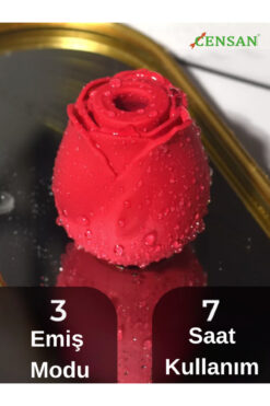 Censan Gül Formunda Vakum ve Titreşim Özellikli Lüks Vibratör