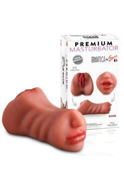 Genel Markalar Premium Masturbator Daria - Realistik Dokulu Oral Anal Vajinal 3 in 1 Titreşimli Suni Vajina