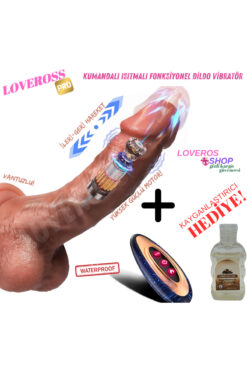 Loveross PRO 22CM Uzaktan Kumandalı Dildo | İleri - Geri Hareket | Isıtmalı | Titreşim | Pro Dildo Vibratör