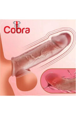 COBRA Uzatmalı Testis Halkalı Penis Kılıfı