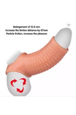 Genel Markalar Ten Rengi Testis Sıkılaştırıcı Boğumlu Yarım Penis Kılıfı