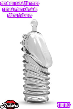 Kissers Cinsel Oyuncak Tekrar Kullanılabilir Tırtıklı G Nokta Uyarıcı Kavrayan Silikon Penis Kılıfı