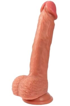 Lolita Shop Gerçekçi Ten Hissiyatı 20 Cm Penis Yumuşak Et Dokusunda Güçlü Vantuzlu Realistik Testisli Dildo