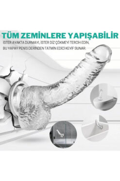Erotix Şeffaf Jel Dildo Yapay Penis Vajinal Anal Vibrator 21 Cm