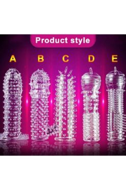 ARTHUR FLECK Tırtıklı Penis Kılıfı G Noktası Uyarıcı Kabartmalı Şeffaf Penis Kılıfı 5 li Set Seks Oyuncağı