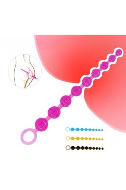 Loveross Premium Mor 34 Cm Anal Plug Anal Açıcı Anal Alıştırıcı Anal Genişletici Uzun Top Anal Tıkaç