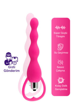 PSD Kozmetik Titreşimli Anal Plug Vibratör | Boğumlu, Medikal Silikon, Su Geçirmez, Sessiz | Güçlü Titreşimli