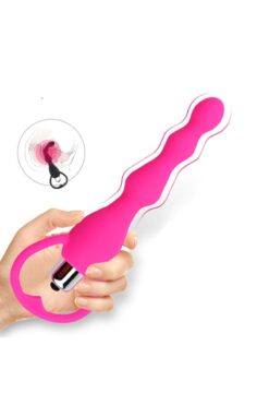 Leten Vibratör Anal Plug Boğumlu Güçlü Titreşimli Medikal Silikon Anal Sex Shop Vibratör