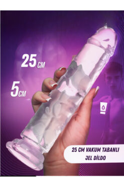 TACTIC 25 CM VAKUM TABANLI JEL DİLDO
