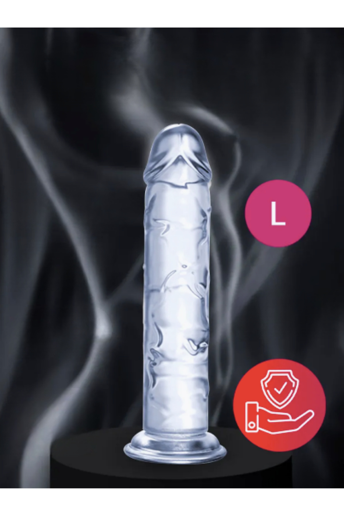 TACTIC 25 CM VAKUM TABANLI JEL DİLDO - Görsel 2