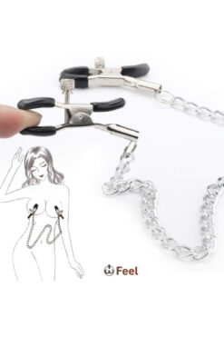 Genel Markalar Nipple Clamps with Chain 30 CM Paslanmaz Çelik Zincirli Göğüs Uyarıcı Kolyeli Meme Ucu Klipsi