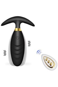 Lolita Shop Uzaktan Kumandalı Soft Silikon Dokuda 10 Farklı Titreşimli Anal Plug Tıkaç Vibratör