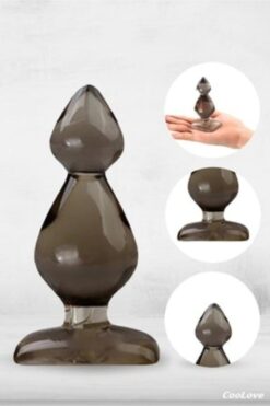 Genel Markalar Anal Plug Silikon 2 Boğumlu Mini Anal Plug Tıkaç 9 Cm Siyah