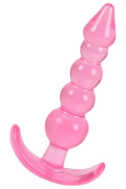 vibra Anal Genişletici Boğumlu Yumuşak Esnek Jel Dokuda Plug - Pempe Tıkaç