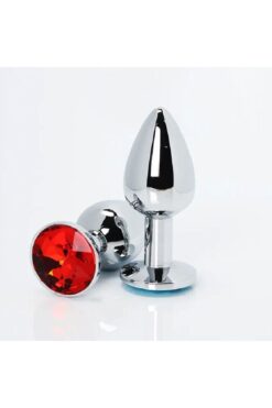 dirtytoys Elmas Taşlı Küçük Boy Anal Vajinal Oral Plug Tıkaç, Paslanmaz Metal Plug