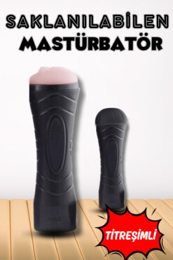 Elisium Titreşimli Özel Tırtıklı Gerçekçi Et Dokulu Fener Tipi Suni Silikon Vajina Mastürbatör