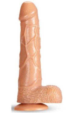 Lolita Shop Yumuşak Ten Dokusunda 18.5 Cm Vantuzlu Penis Ultra Gerçekçi Doku Hissiyatı Realistik Testisli Dildo