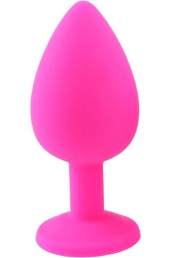 Lolita Shop Silikon Pembe Soft Dokuda Lüks Mücevher Taşlı 7 Cm Anal Açıcı Alıştırıcı Tıpa Genişletici Tıkaç Plug