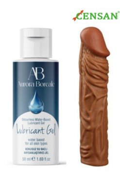 Censan 19.5CM Gerçekçi Damarlı Penis Kılıfı - Kayganlaştırıcı Hediyeli!