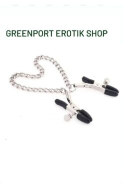 Greenport Zincirli Meme Göğüs Ucu Klipsi Kelepçesi Mandalı 34 Cm Uzunluk Zincir Fantezi Sex Erotik Shop