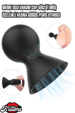 Kissers Cloak Meme Ucu Vakum Cup Güçlü Emiş Özellikli Göğüs Uyarıcı