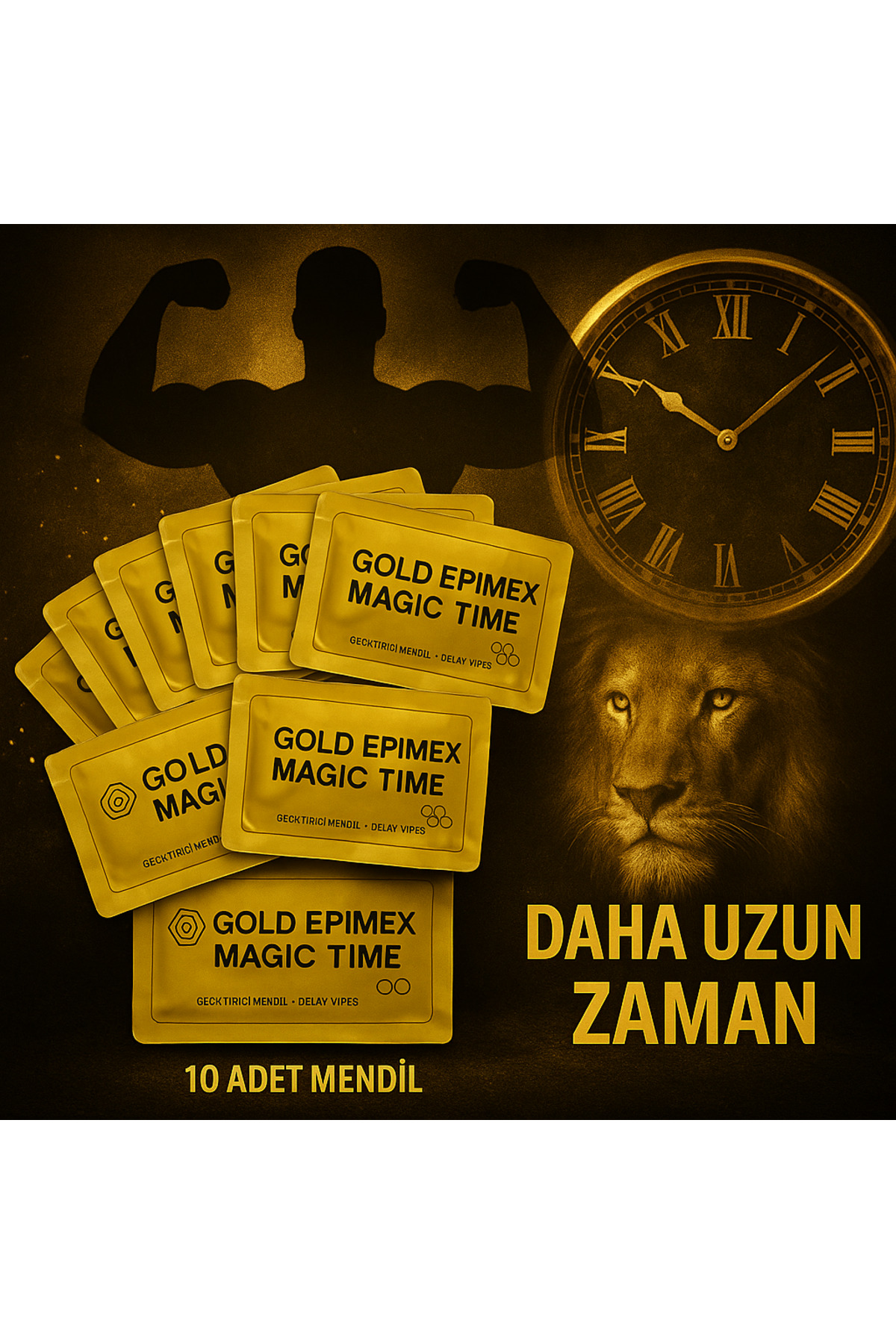 Magic Time Erkeklere Özel 10 Paket Wipess - Görsel 2