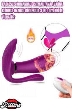 Kissers Uzaktan Kumandalı Giyilebilir G Noktası Ve Klitoris Uyarıcı Şarjlı Isıtmalı Titreşimli Vibratör