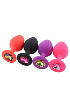 Genel Markalar CasalovaX Parlak Mücevher Taşlı Silikon Anal Plug S