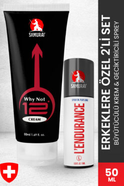 SAMURAY Avrupa'dan İthal Büyütücülü Geciktiricili Krem 15ml Geciktiricili Sprey