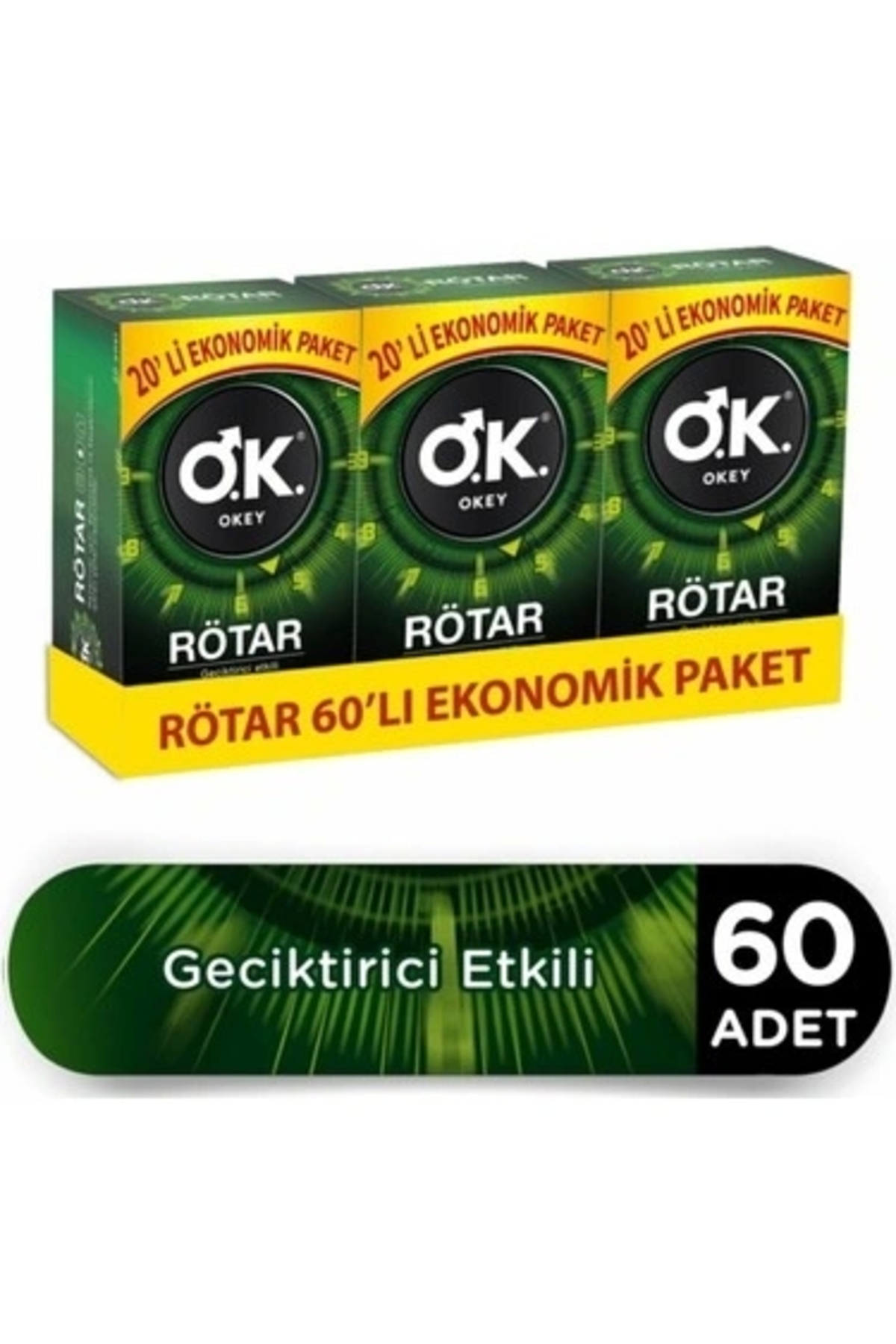 Okey Rötar Geciktiricili 60'lı Prezervatif