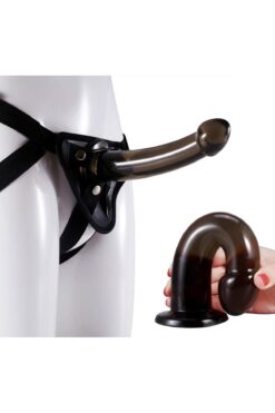 Joytoy Pürüzsüz Tasarım 19 Cm Jel Kemerli Dildo Strapon Beldenbağlamalı Penis