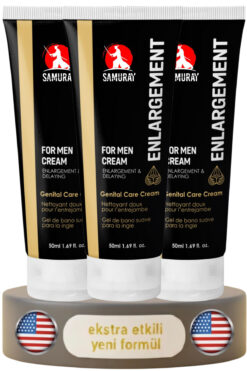 SAMURAY America'dan İthal Penis Büyütücülü ve Geciktiricili Krem 3'lü Set