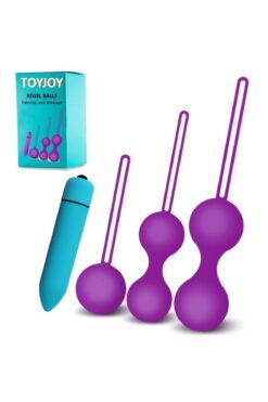 TOYJOY Kegel Egzersiz Topu Seti Vajinal Top Kegel Balls + 10 Çeşit Titreşimli Mini Vibratör