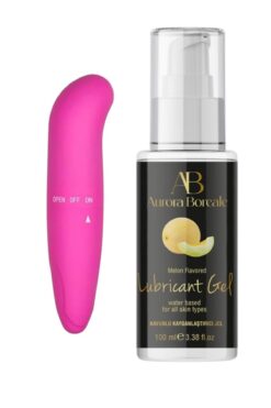 AuroraBoreale Kavunlu 100 Ml Kayganlaştırıcı Jel ve Vibratör seti