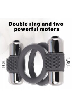 Lolita Shop Esnek Soft Silikon Dokuda Testis Tutacaklı Çift Titreşimli Penis Halkası