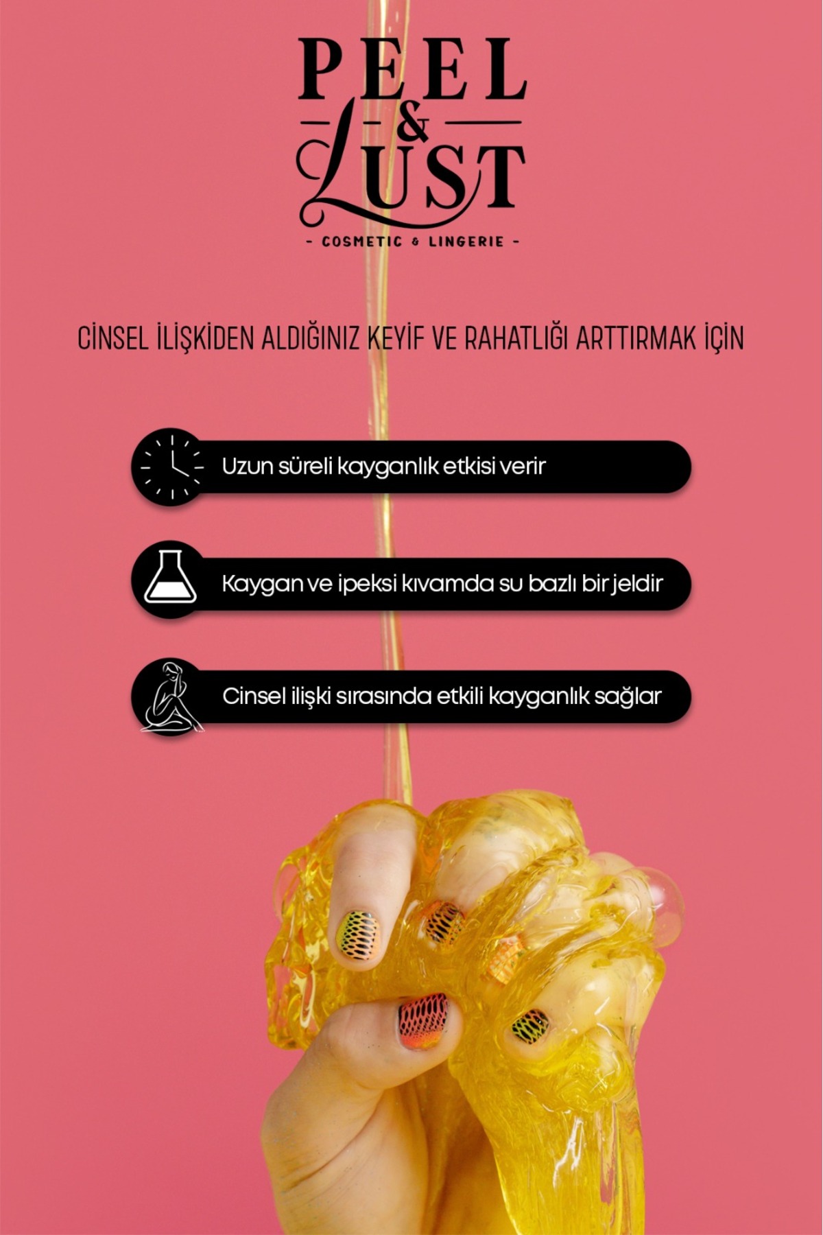 peel & lust - cosmetic & lingerie - Ananas Aromalı, Uzun Süreli Kayganlık Etkili, Su Bazlı 100 ML Özel Kullanım - Görsel 3